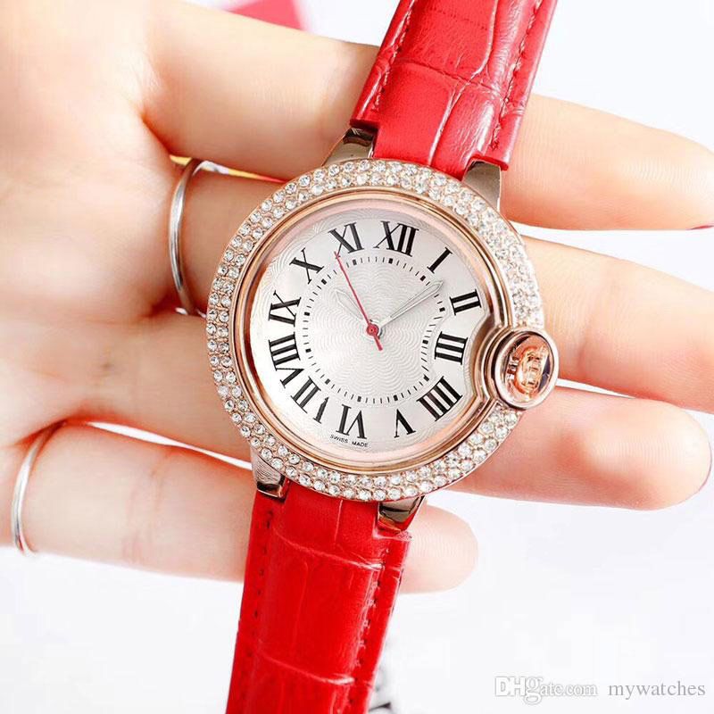Top Dress Ladies Watch Diamond Bezel 36mm Dial Leather Strap Fashion Female Quartz Wrist Watches For Women Girls Best Gift 2020 Best Deals On Watches Best Deal On Watches From Mywatches 18 78
