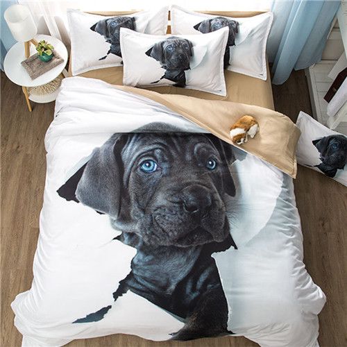 Color : A, Size : 150×200 Gruppo Trapuntato Leone e Leopardo 3D Trapunta Set di Tre Set di Biancheria da Letto 