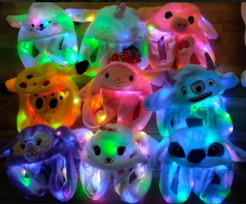 Animal Hat Christmas Ball Party Pinch Ears Move Rabbit Bunny Net Red