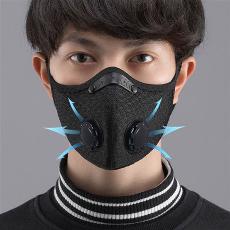 2021 Face Mask With Valve Breathable Sport Mask High Protective Anti