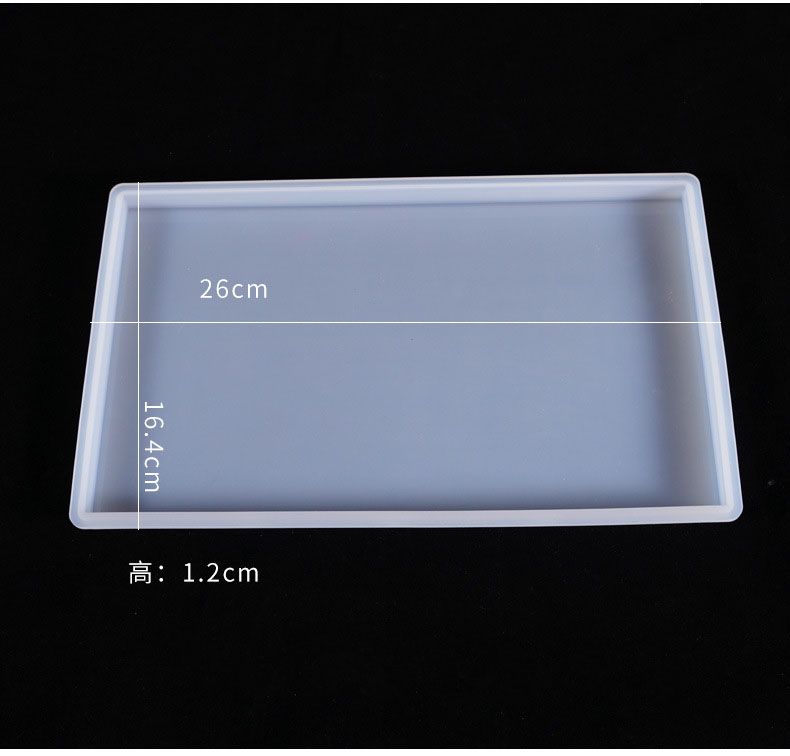 SAVITA Molde De Bandeja De Resina De Silicona Molde De Coaster De Fundición De Resina Epoxi DIY Para Moldear Bandeja De Agata Artificial Con 2 Asas De Plata Blanco 30x19cm