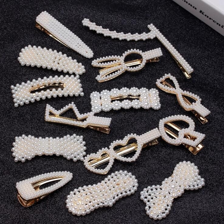 2020 Charm Pearl Hair Clip Boutique Barrette Hairpin Women Girl Fashion