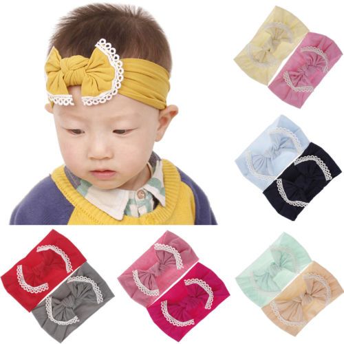 Kids Girls Baby Cute Toddler Bow Headband Hair Band Accessories Headwear