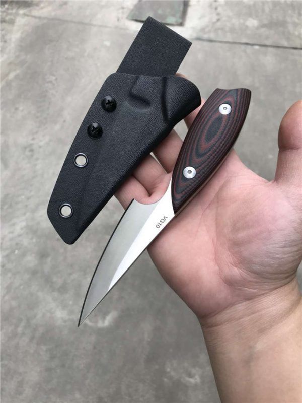 New Small Fixed Blade Knife VG10 Satin Blade Full Tang G10 Handle