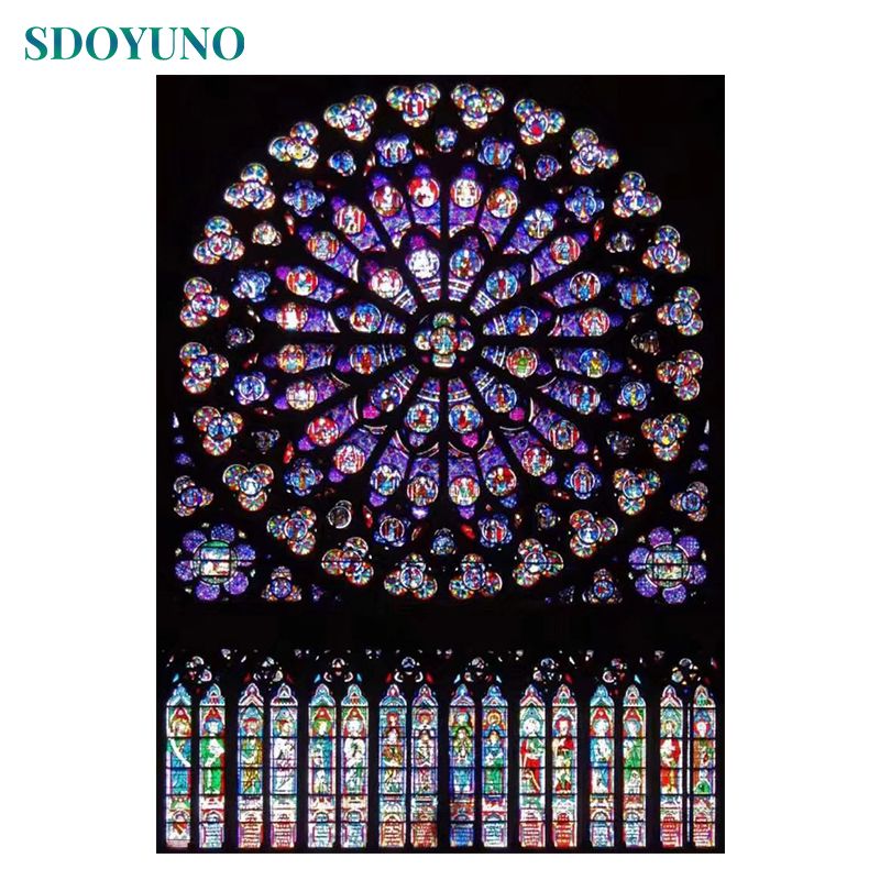 2019 Frame Diy Painting By Numbers Notre Dame De Paris Landscape