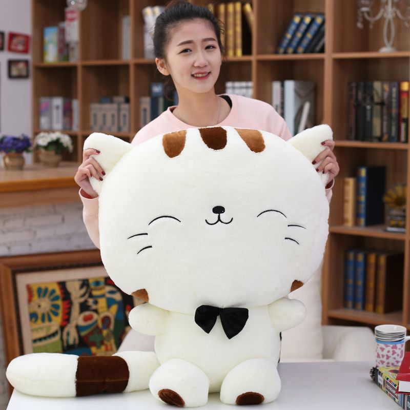 big stuffed animal cat