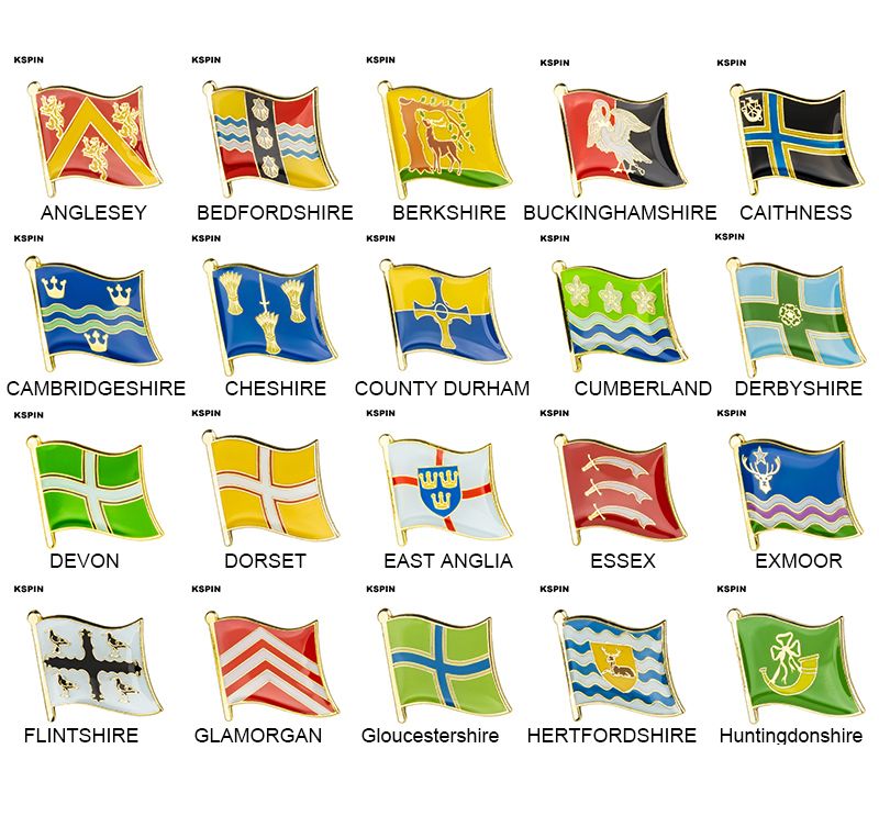 UK SELLER - FREE UK POST County Flag Enamel Lapel Pin Badge Devon 