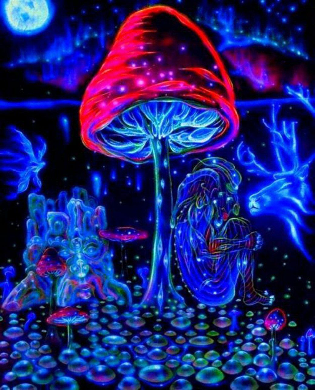 Poster Psychedelic Trippy Colorful Ttrippy Surreal Abstract Digital Art Print 55 