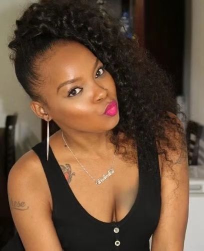 Sassy Side Part Curly Ponytail Human Hair Natural Dyeable Human