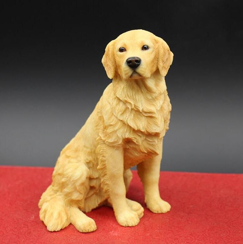 Golden Retriever - Statuetta Di Cane, Busto Su Base Di Pietra, Scultura - Foto 10