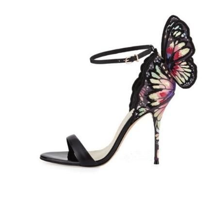 heels with butterflies on the back