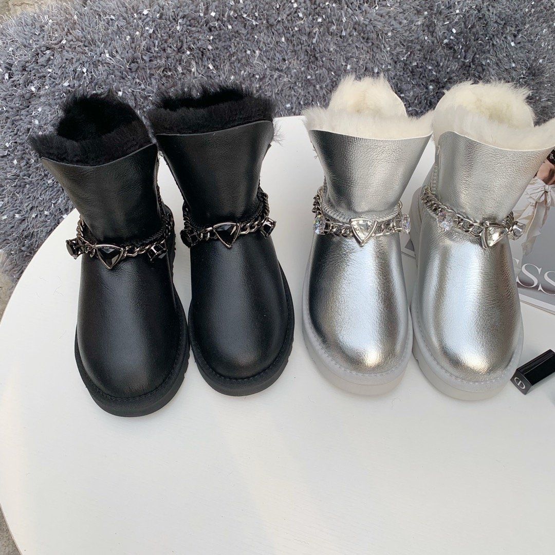 silver flat boots