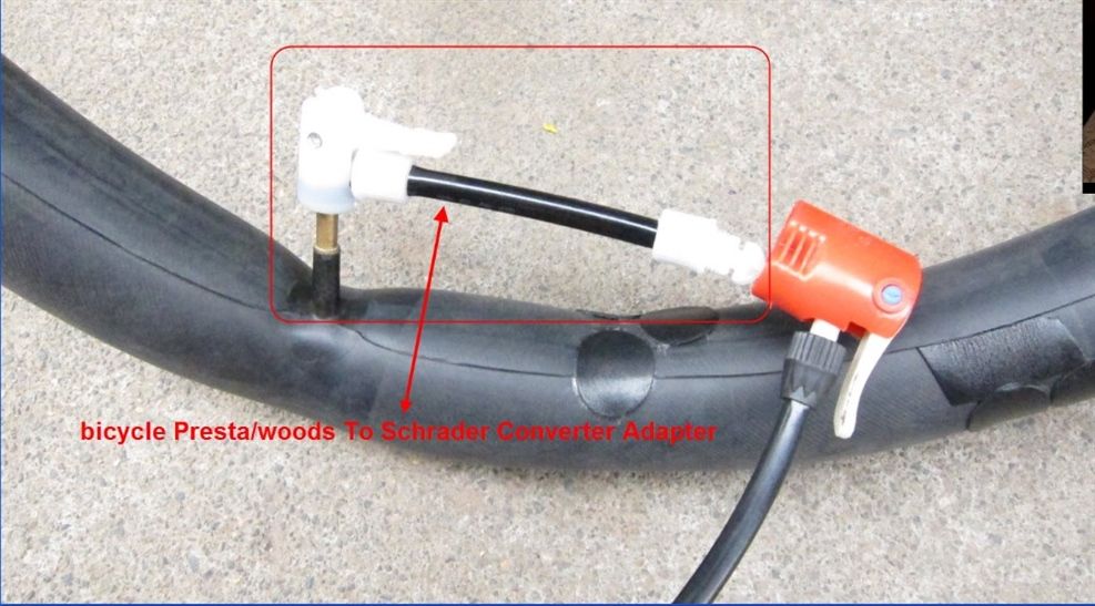 2pc in Gray Presta to Schrader Valve Adapters