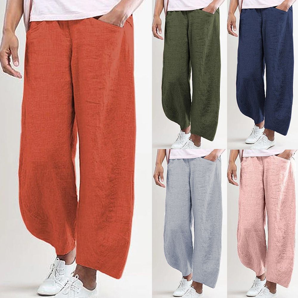 linen trousers womens plus size