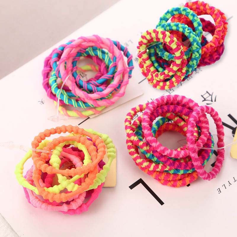 Kids Colorful Elastic Hair Bands Simple Girls Hair Accessories