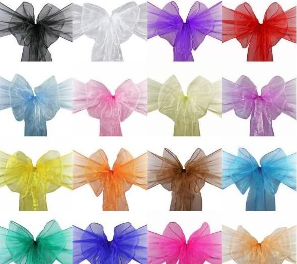 High Quality Top Selling 18 275cm Organza Chair Cover Sashes Sash