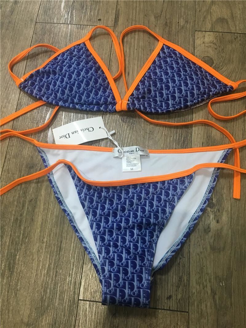 maillot de bain dior bleu
