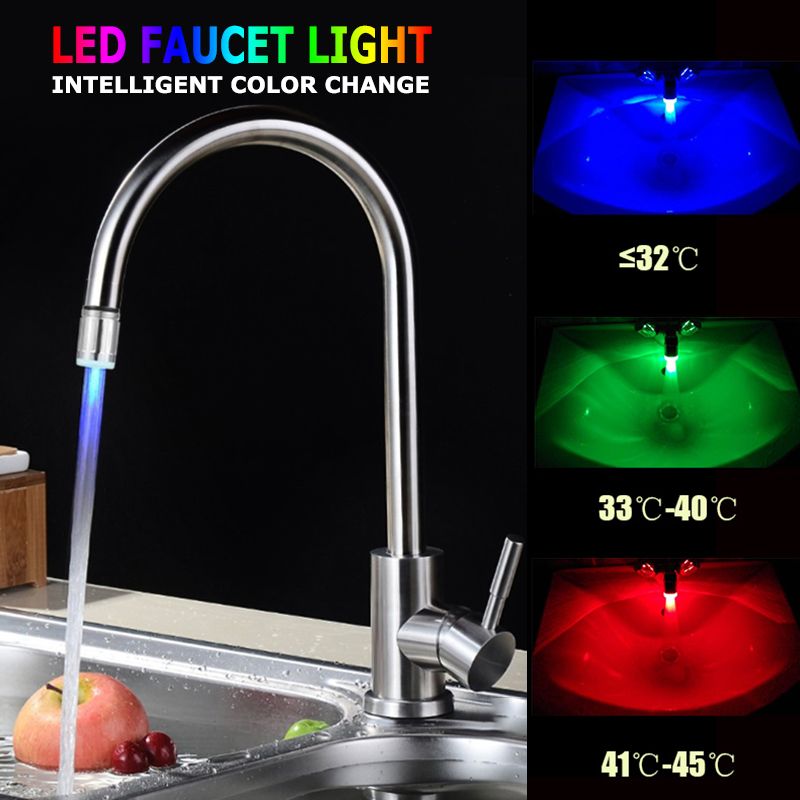 2019 Led Faucet Light Tap Nozzle Rgb Color Blinking Temperature