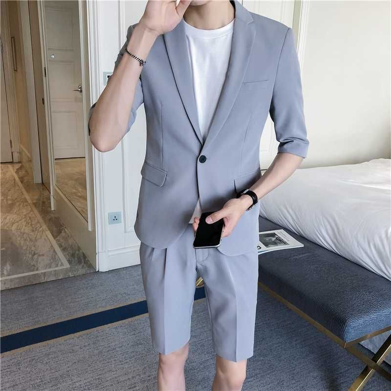 Korean Style Mens Clothing Men Suit Set 