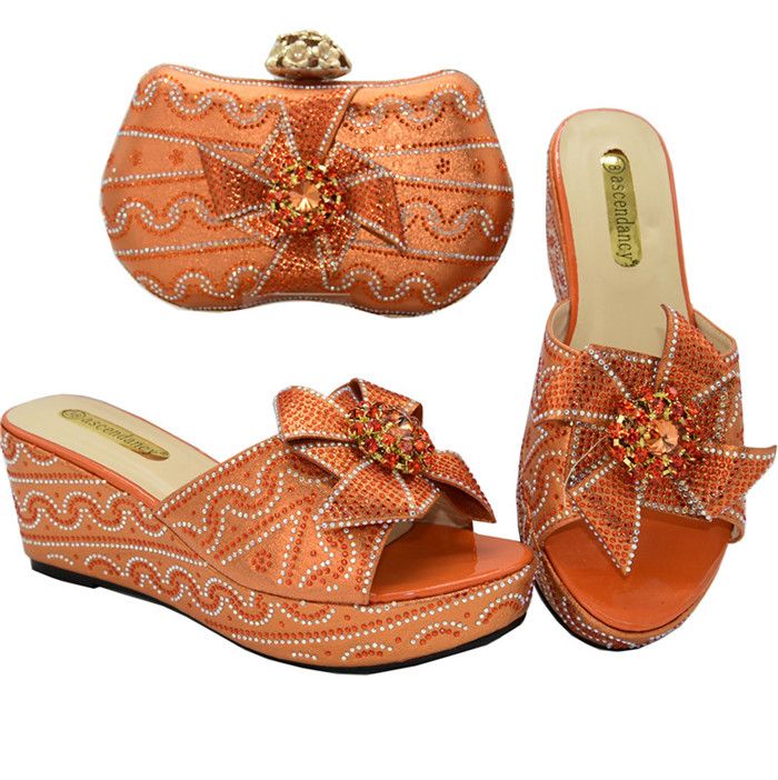 orange color sandals