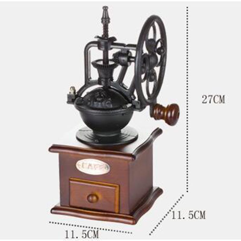 satin al manuel kahve ogutucu antik dokum el crank kahve degirmeni ile grind ayarlari yakalama cekmece tl387 44 dhgate comda