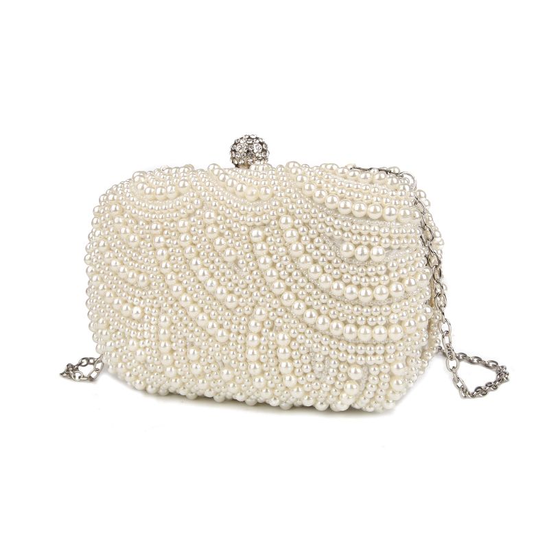 black and white evening bag
