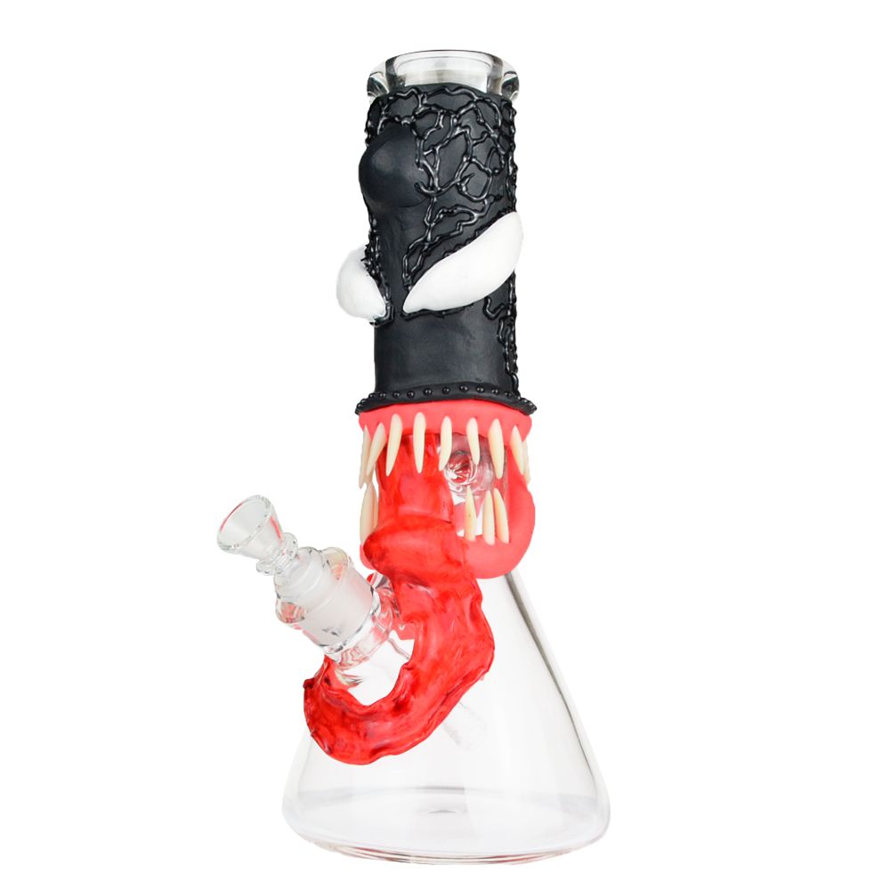 2020 Painting 3D Glass Bongs Water Pipe 7mm Thick 12.5 Tall Beaker Bong Ice Catcher Dab Oil Rigs