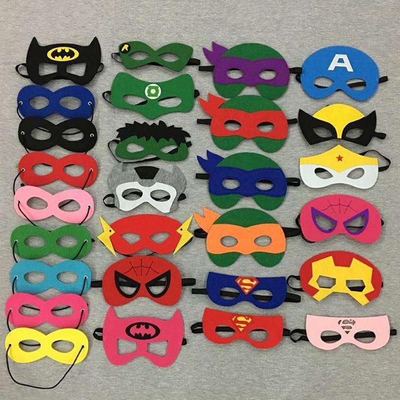 Satin Al Cadilar Bayrami Cocuk Maske Karikatur Bezi Superhero