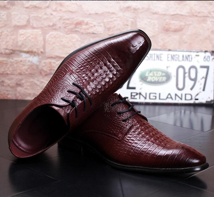 crocodile skin dress shoes