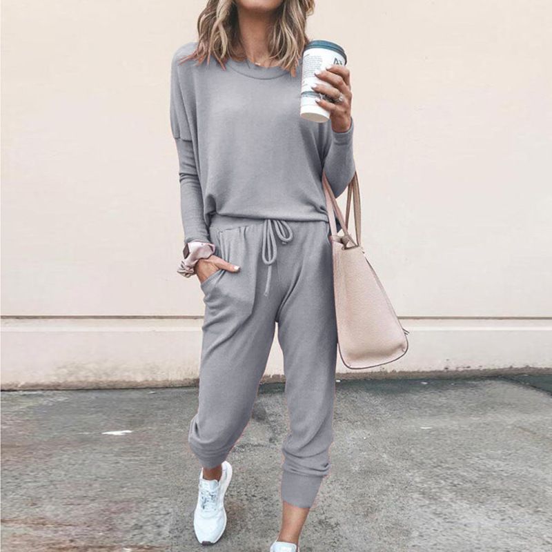 Compra Otoño 2 Conjunto De Piernos Mujeres Elegantes Pantalones Conjuntos  Femeninos Trajes Casuales Jogger Dos Piezas Establecer Traje Deportivo  Coreano Traje De Algodón Negro Barato | Entrega Rápida Y Calidad | Es.Dhgate