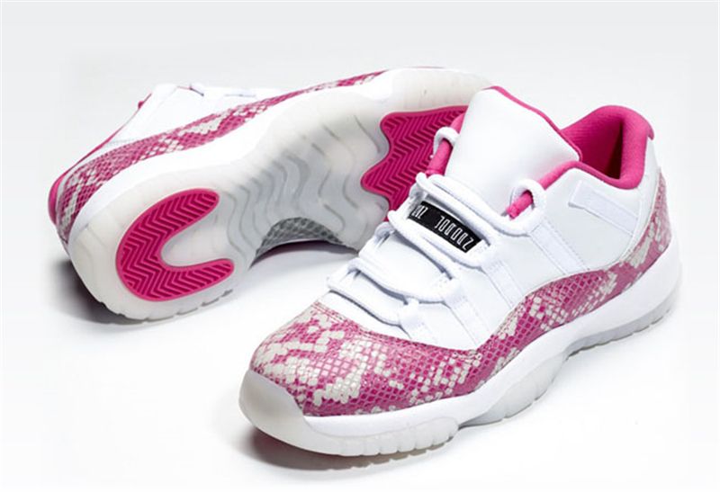pink snakeskin 11s