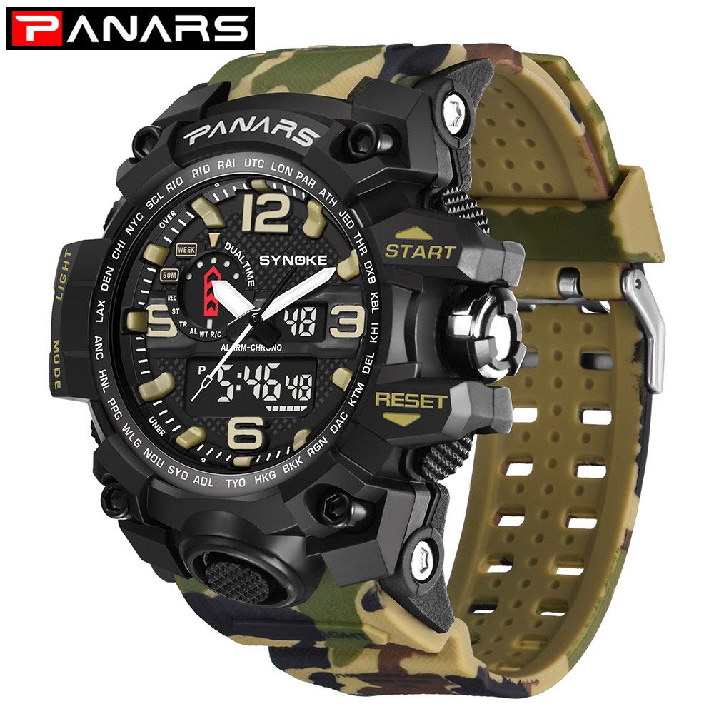 camouflage digital watch