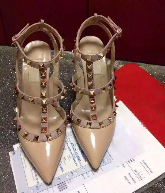 Compra Zapatos De Vestir De Tacón Alto Para Mujer Remaches De Moda Para  Fiesta Zapatos De Punta Puntiaguda Sexy Zapatos De Plataforma Con Hebilla  Zapatos De Boda Negro Blanco Rosa Color HD