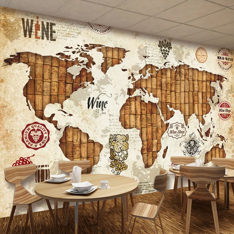 Compre Papel De Parede Da Decoracao Da Parede Stereo Mapa Mundi Vintage Wine Stopper 3d Relief Mural Wallpaper Restaurante Bar Ktv Sala De Tv De Fundo De Yanlunshop10 136 01 Pt Dhgate Com Papel de parede mapa do mundo geográfico amarelo. dhgate
