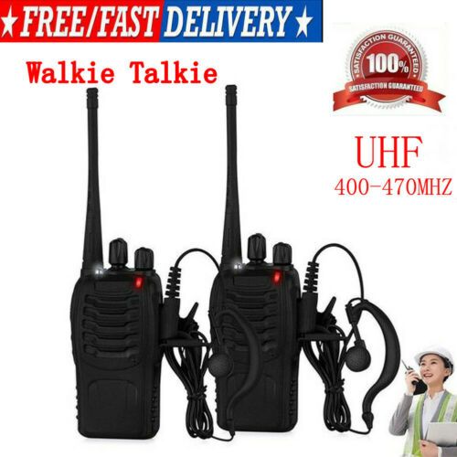 Walkie Talkie UHF 400 470MHZ Portable 2 Way Radio USB Charger+Earpiece US Pmr Radio Radio