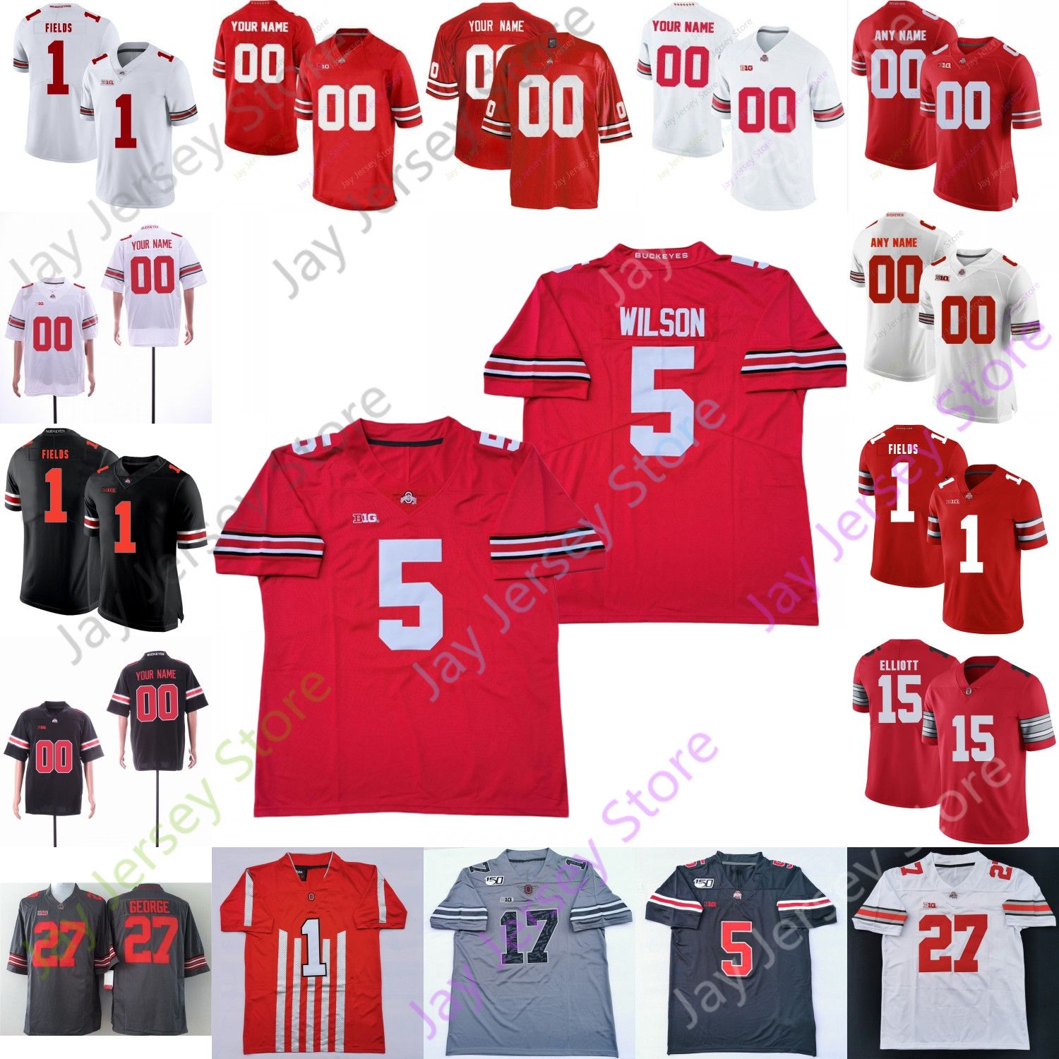 2020 Custom Ohio State Buckeyes Football Jersey NCAA College Parris