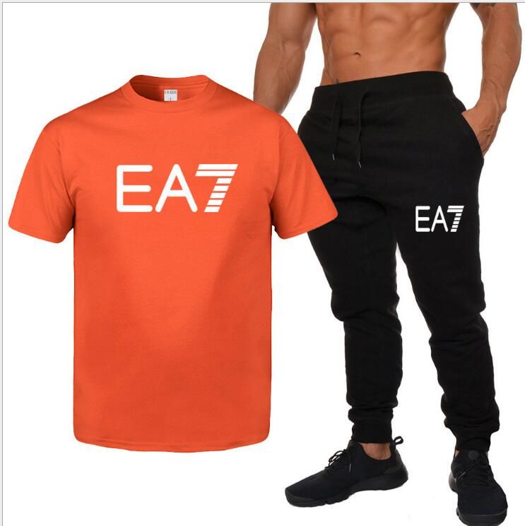 ea7 shorts and t shirt set