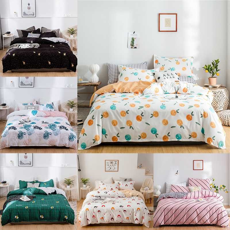 Home Textiles Cartoon Orange Childrens Bed Linens Cute Bedding Set