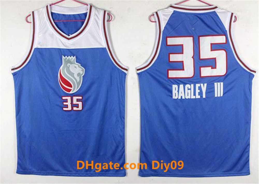 Mens 5 DeAaron Fox City Blue Red Edition ThrowbackSacramentoKings  Jersey Vintage 35 Marvin Bagley III Basketball Jerseys From Oaka, $52.85