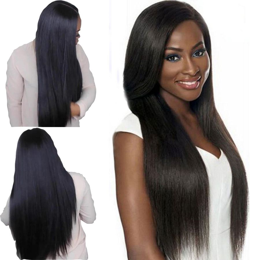Long Straight Hair Middle Part European And American Women S