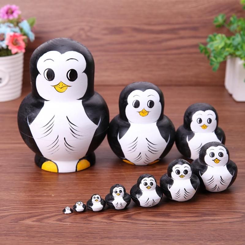penguin russian nesting dolls