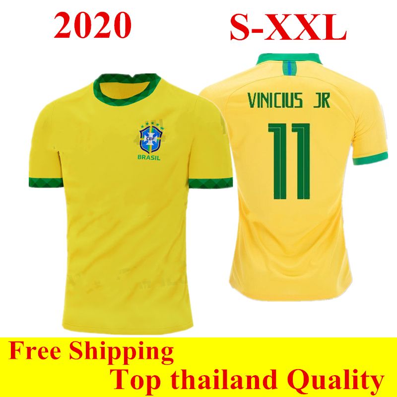 Brazil jersey shirt Home 2020 football adult S-XXL T-shirt 2020 New