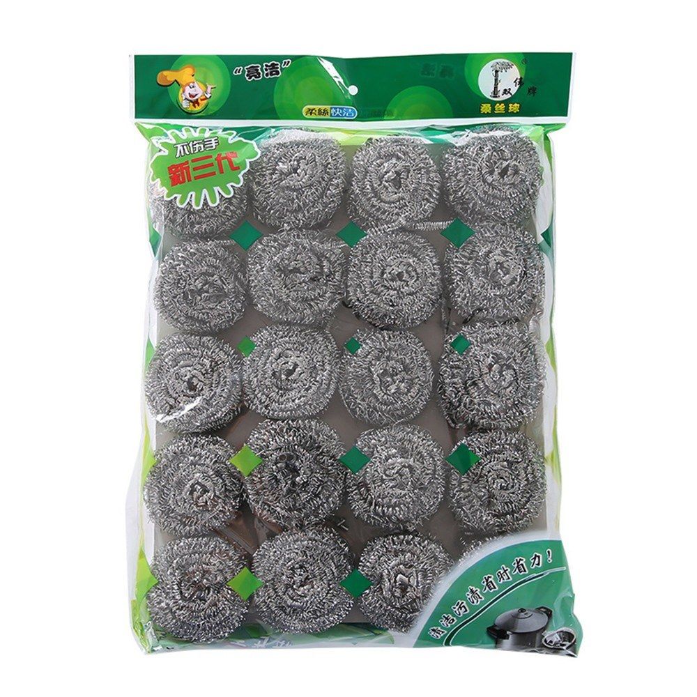 2020 Kitchen Stainless Steel Wool Wire Ball Brush Scouring Pads