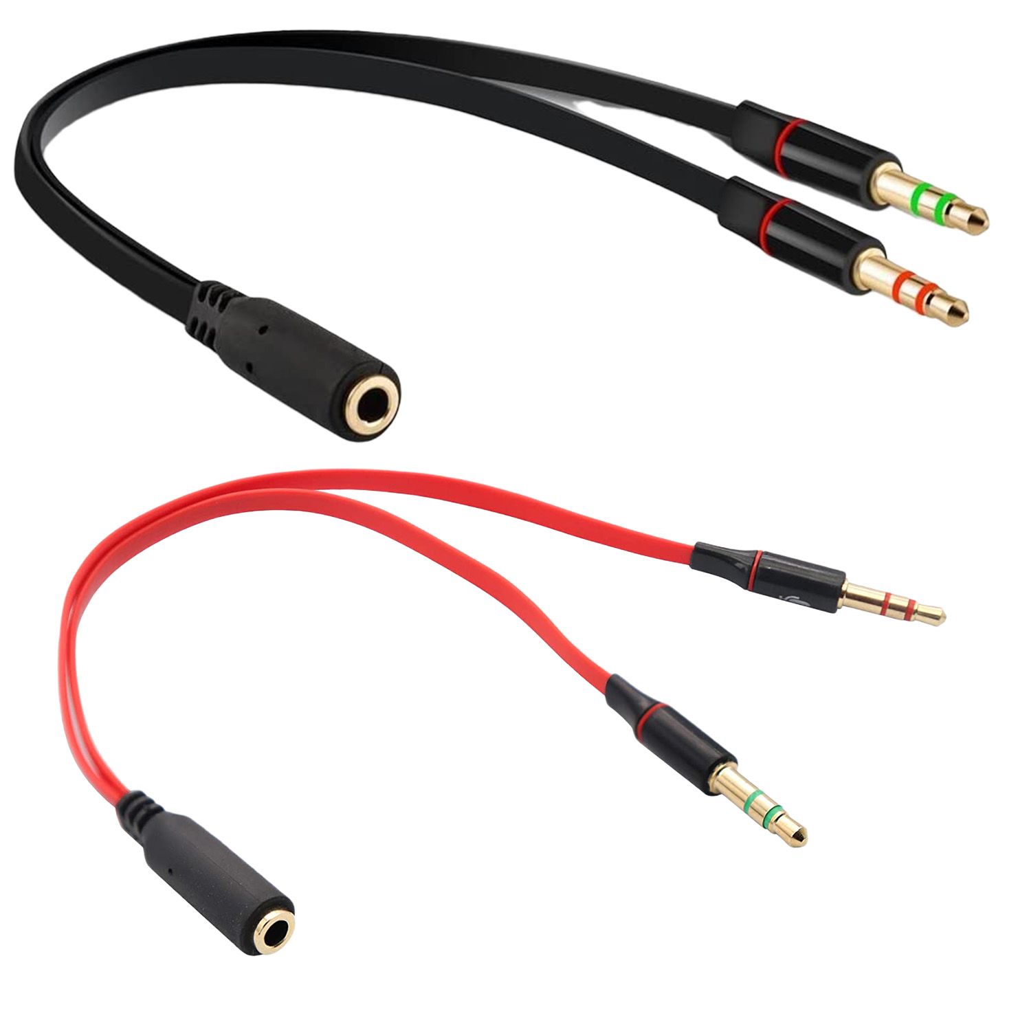 headphone splitter for computer 3.5 mm female to 2 dual 3.5 mm