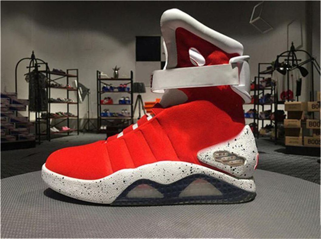 Compra 2018 Air Mag Back Future LED Shoes High Top Marty McFly Colorful LED  Shoes For Men Luxury Gris Negro Mags Edición Limitada Zapatillas De Deporte  Botas Barato | Entrega Rápida Y