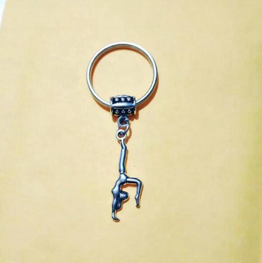 2020 Dancing/Gymnastics Girl Keychain Key Ring For Bag Holder Charm