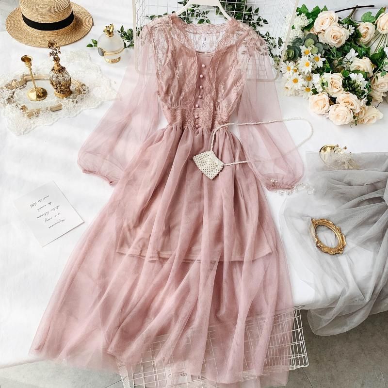 boho kleid pink