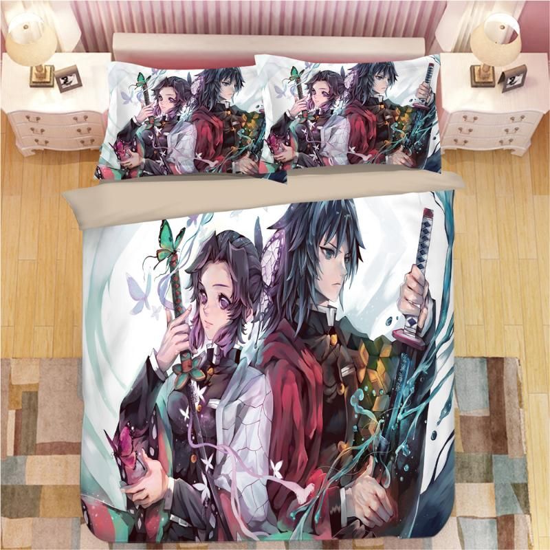 Demon Slayer Kimetsu No Yaiba Sticker Bed Linen Cartoon Anime