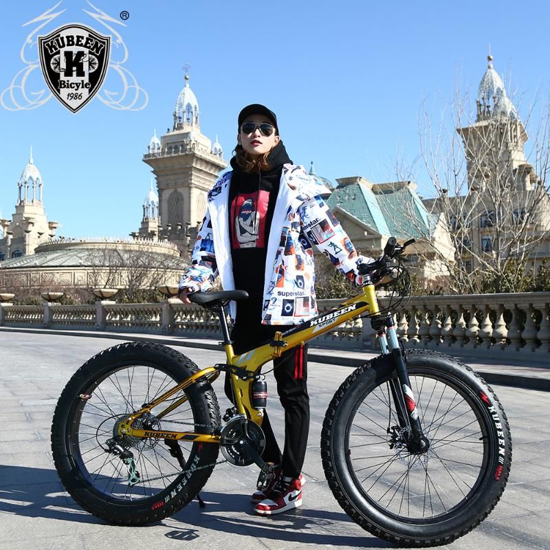 Bikes KUBEEN Arrival 7 21 24 27 Speeds Disc Brakes Fat Bike 26