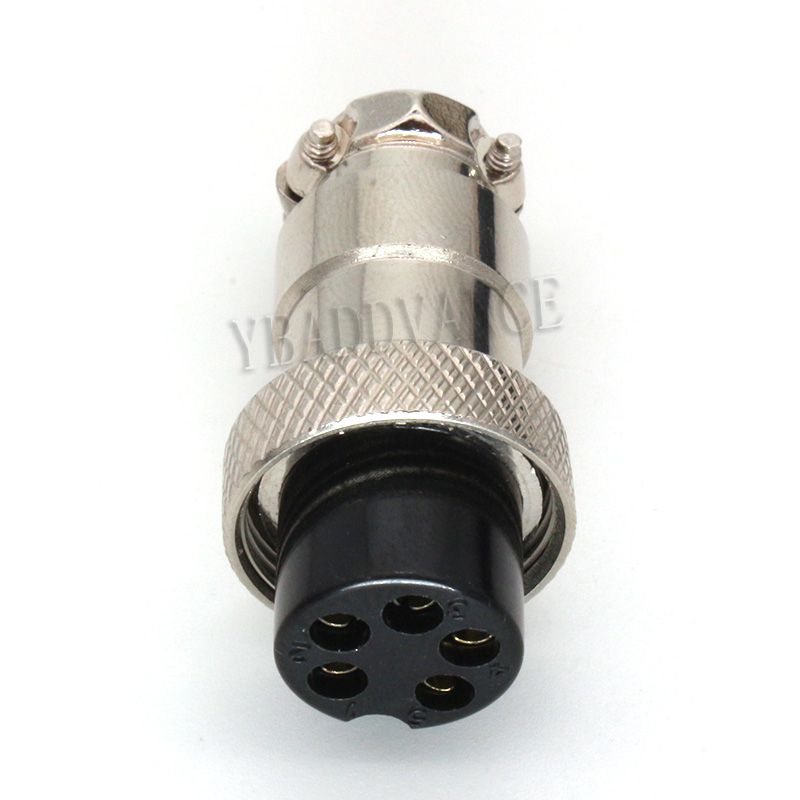 BCGX165F 5 Pin Female Metal Aviation Circular Connector GX12, GX14